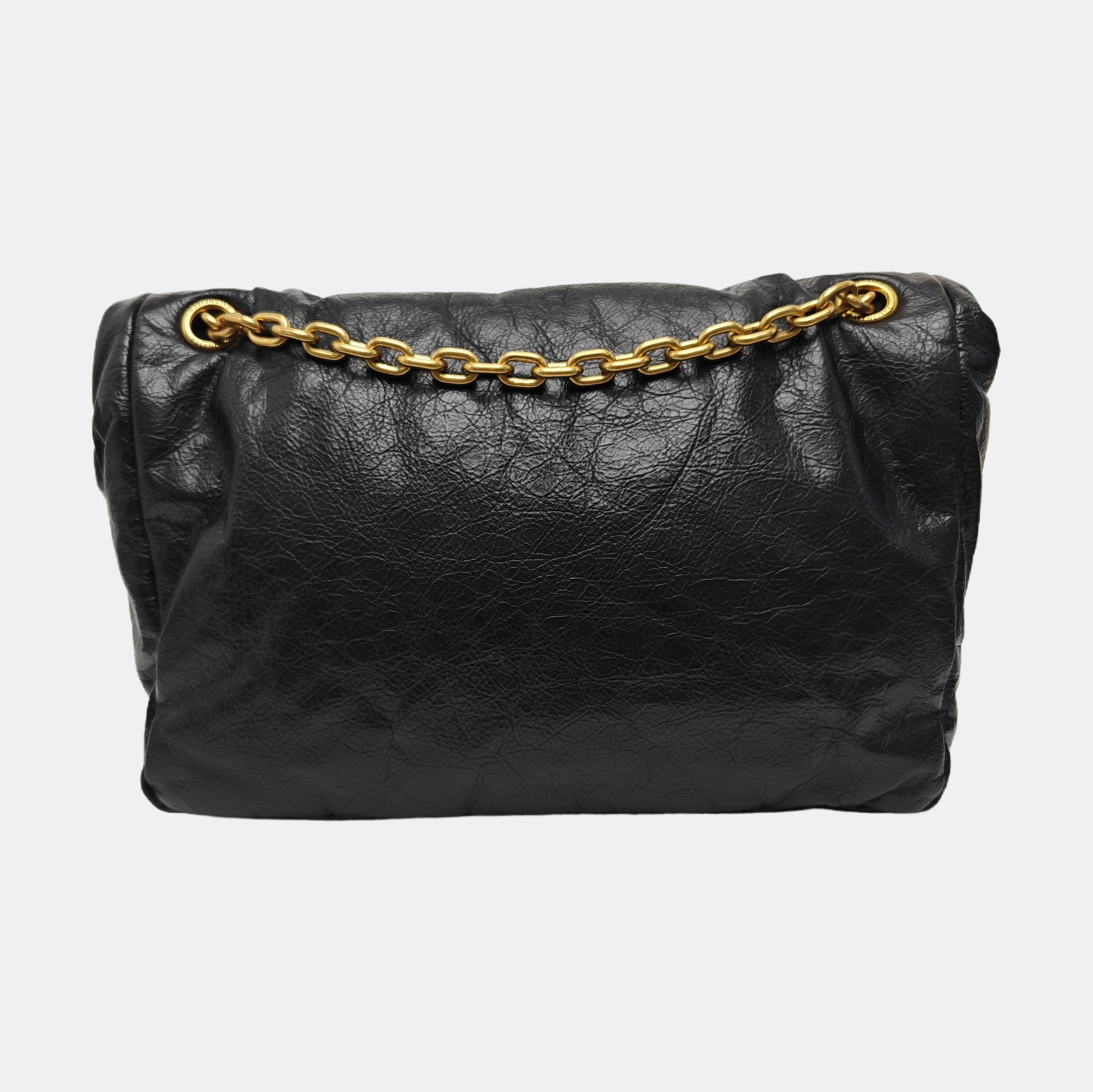 Monaco Small Calfskin Black