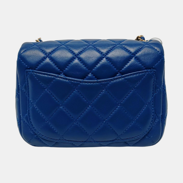CLASSIC FLAP Mini Quilted Lambskin Blue