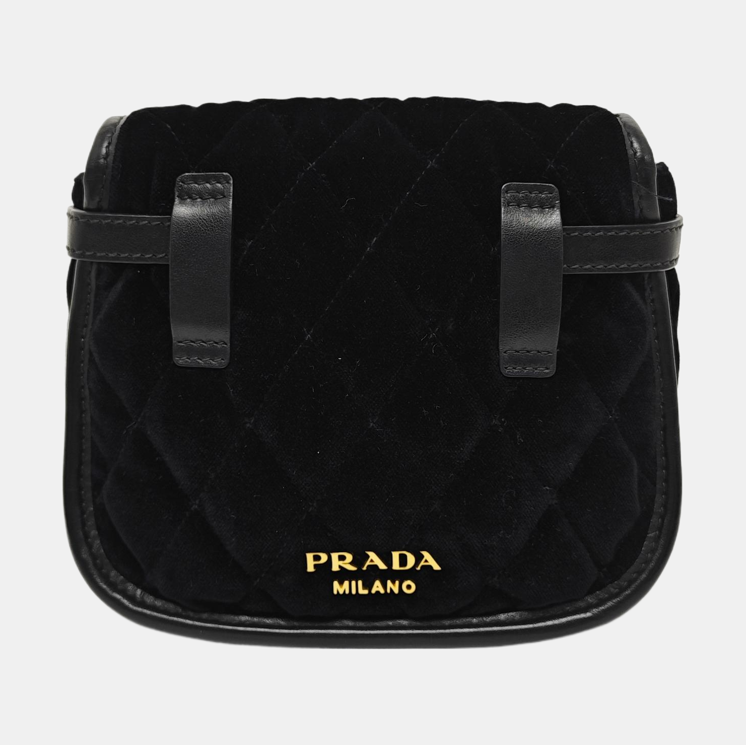 Belt Bag Quilted Velvet Black