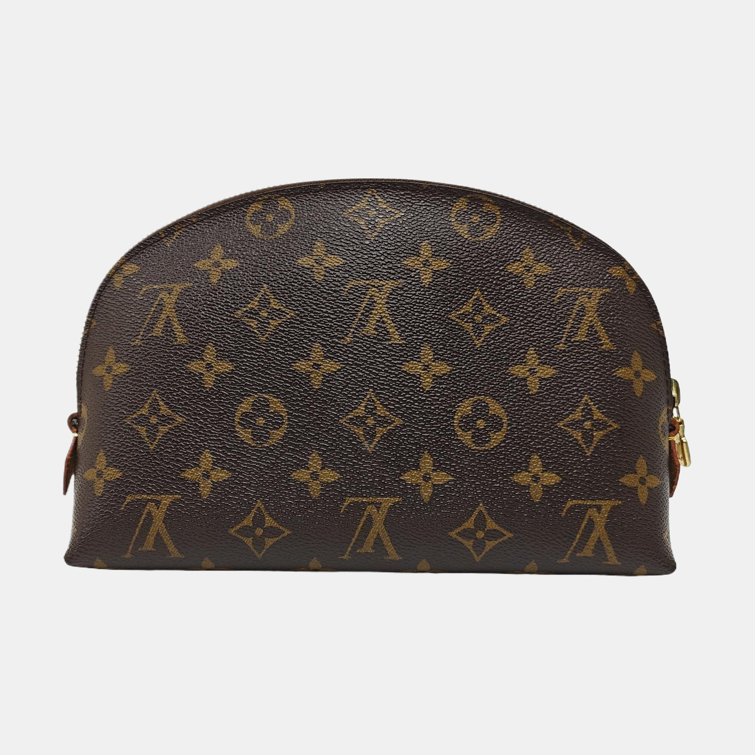 COSMETIC Monogram Coated Canvas Brown