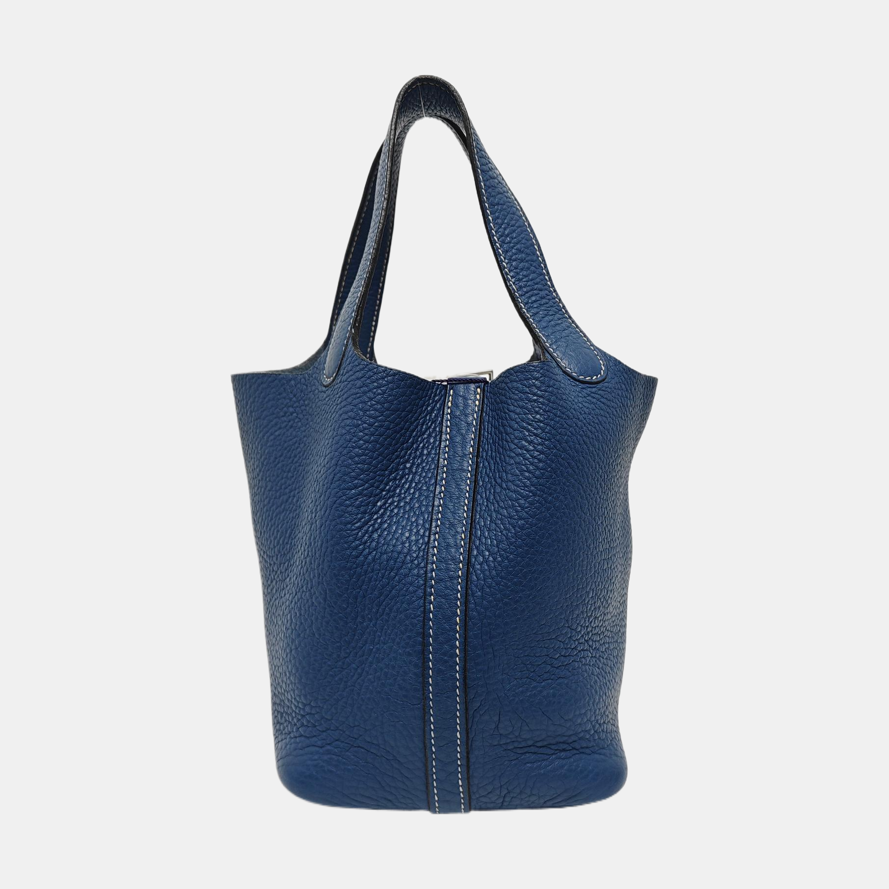 Authenticated pre-owned  Picotin 18 Clemence Blue - Bucket Bag at Looply