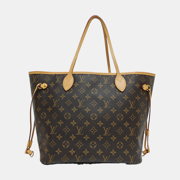 NEVERFULL MM Monogram Coated Canvas Brown