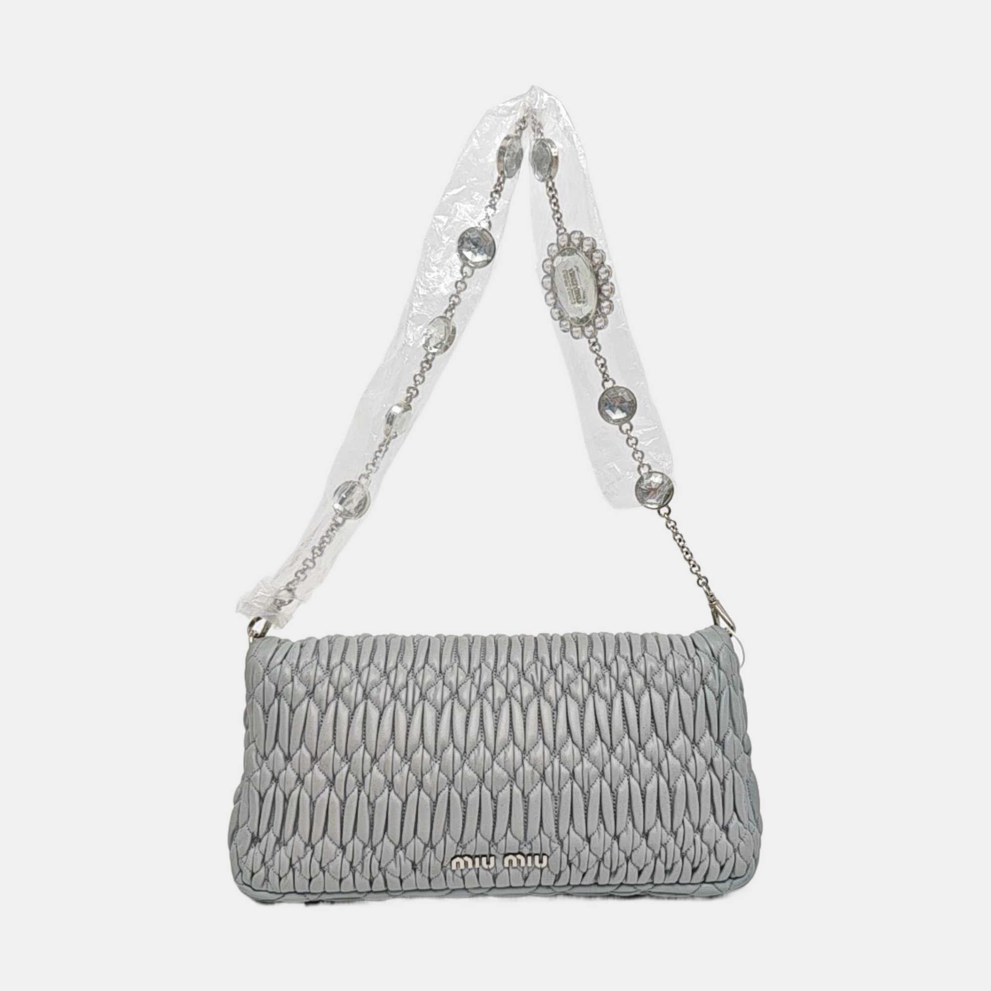 Crystal Quilted Lambskin Blue
