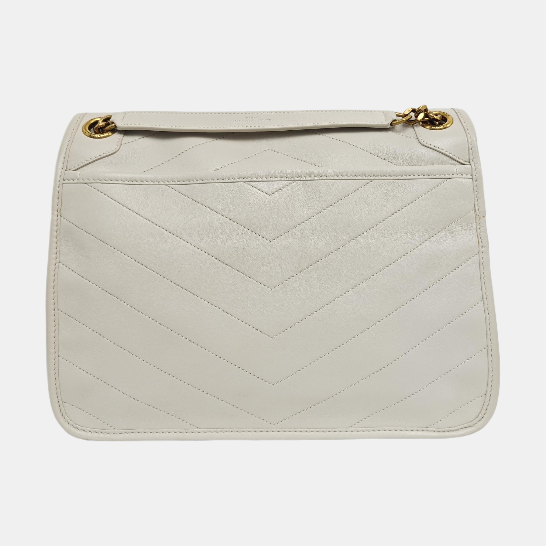 NIKI Medium Chevron Lambskin Gray