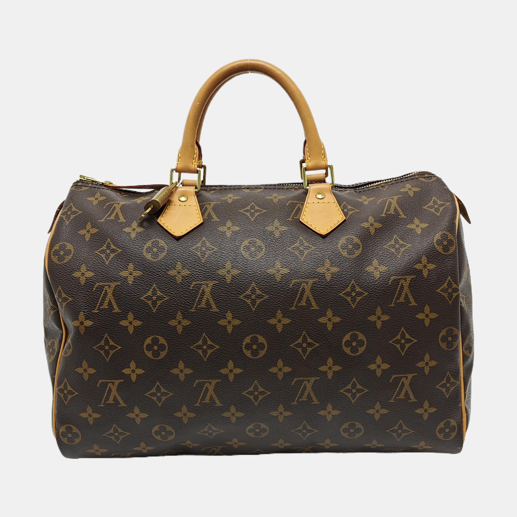 SPEEDY 35 Monogram Coated Canvas Brown
