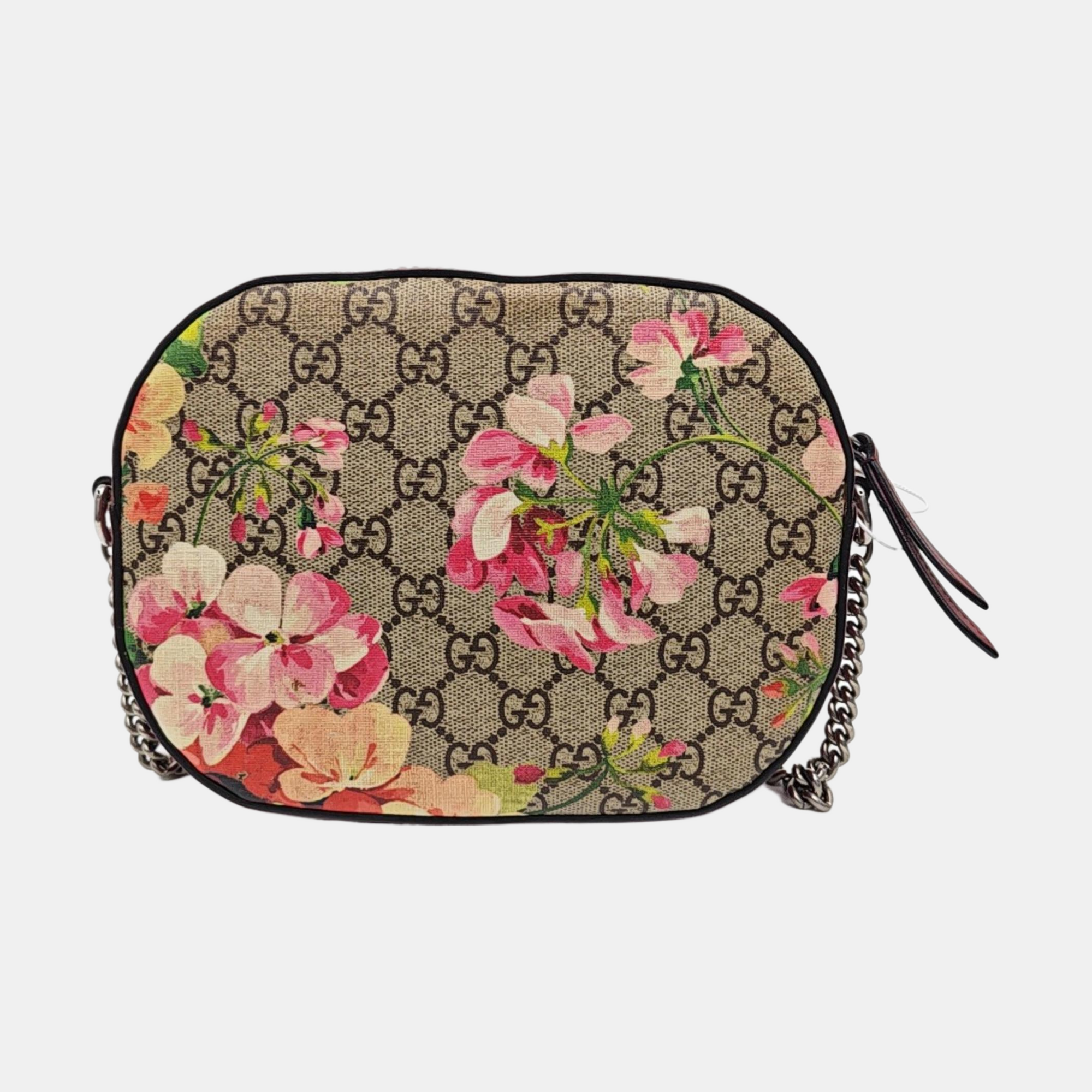 GG Blooms Mini Monogram Coated Canvas Beige