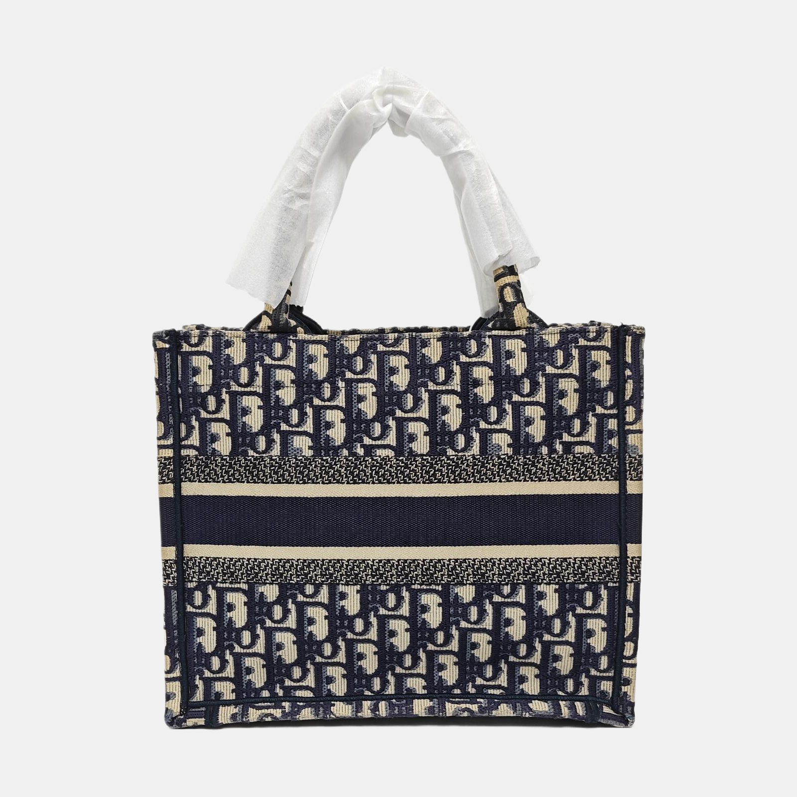 Book Tote Small Oblique Canvas Blue