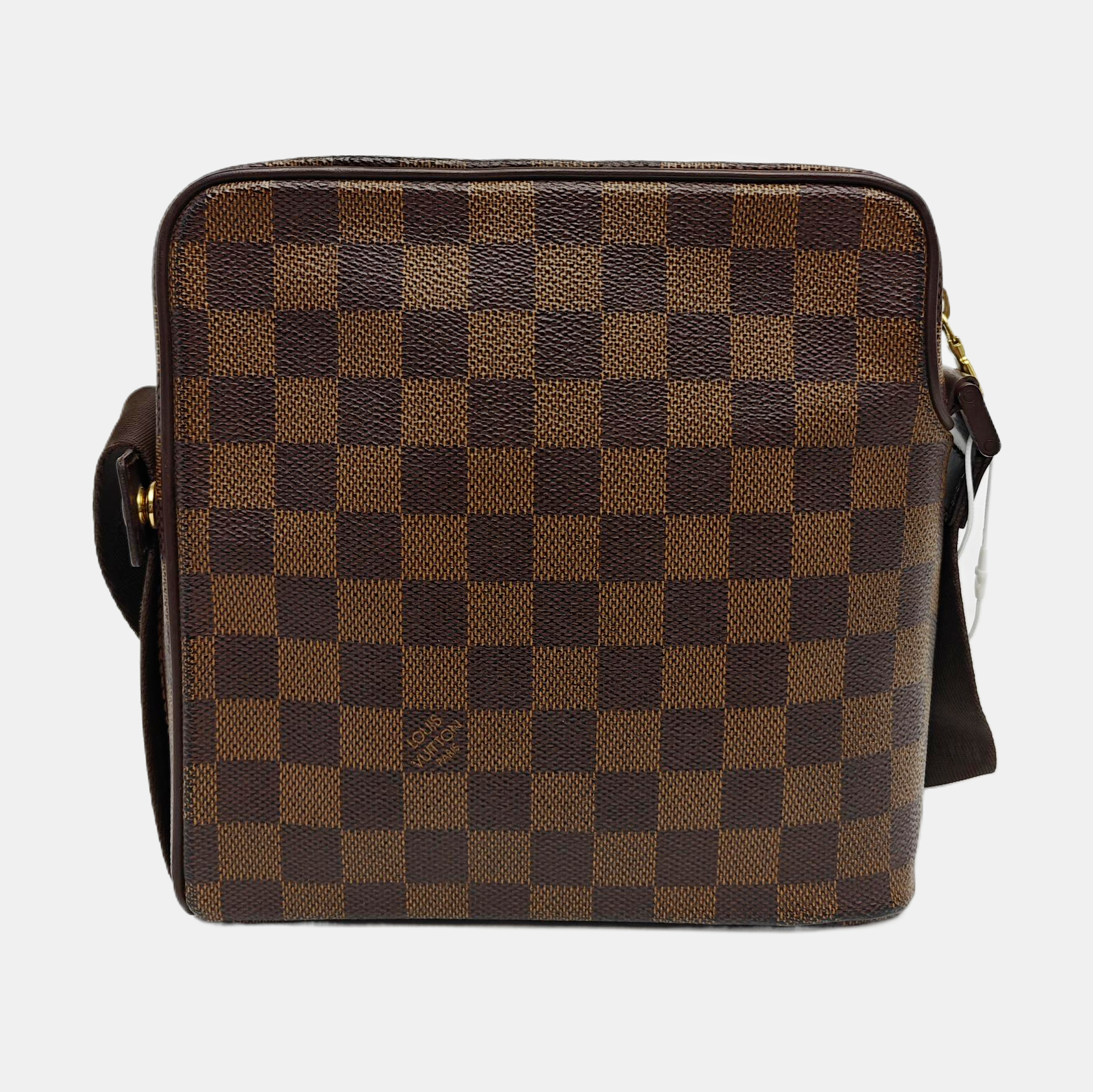 OLAV PM Damier Ebene Coated Canvas Brown