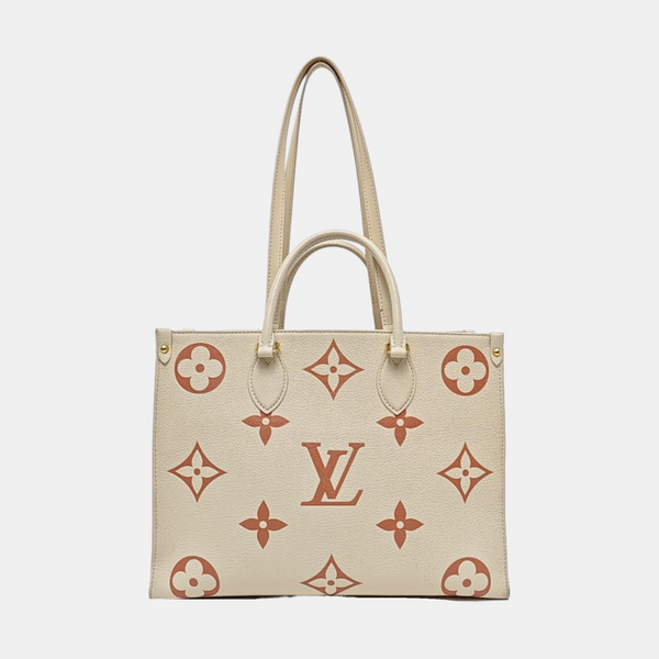 ONTHEGO MM Monogram Calfskin Beige