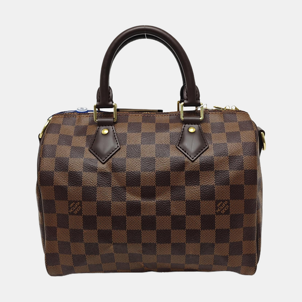 SPEEDY 25 Damier Ebene Coated Canvas Brown