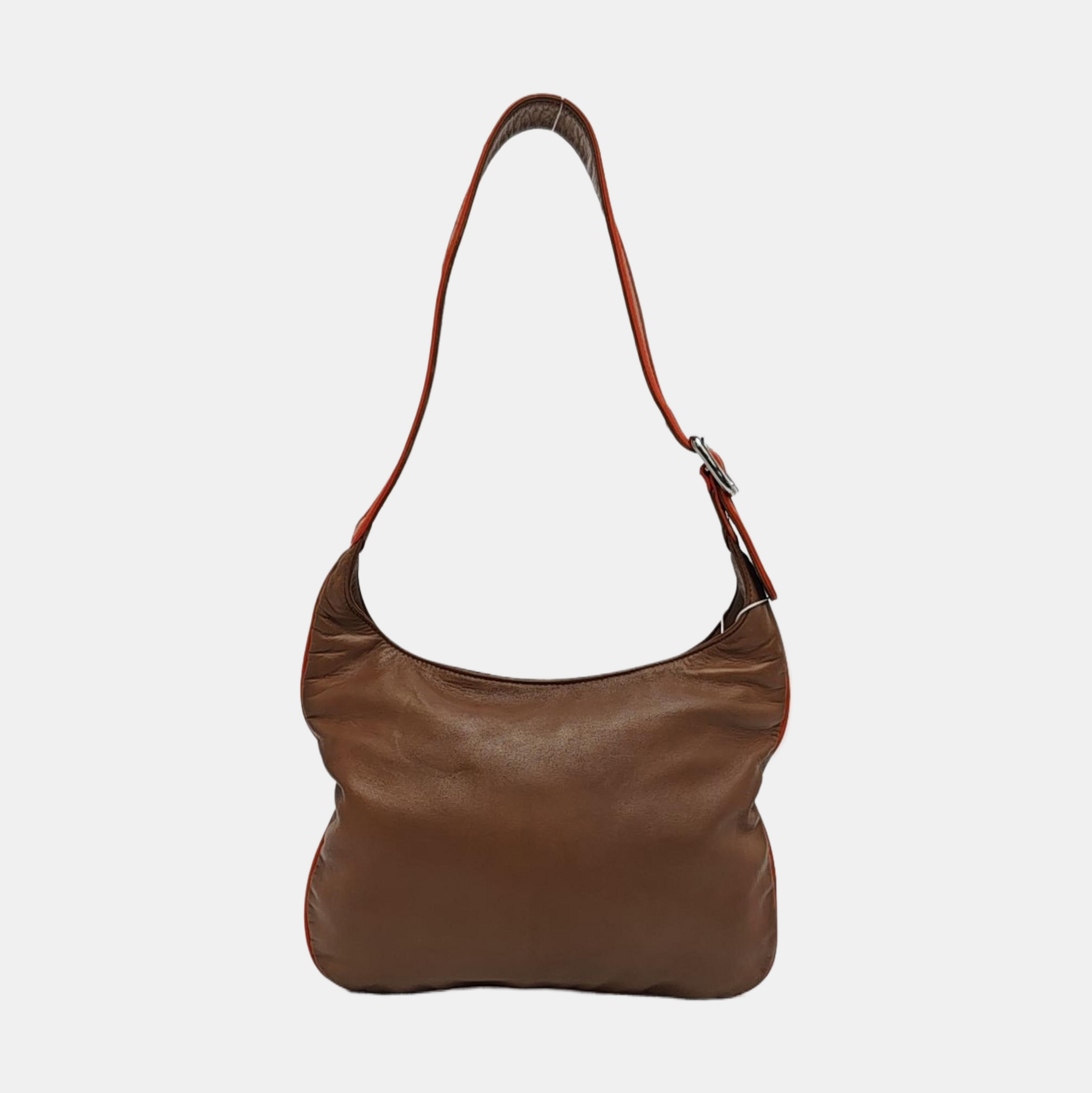 Calfskin Shoulder Bag Brown