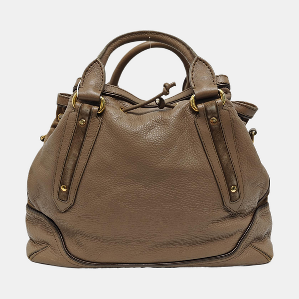 Calfskin Shoulder Bag Brown