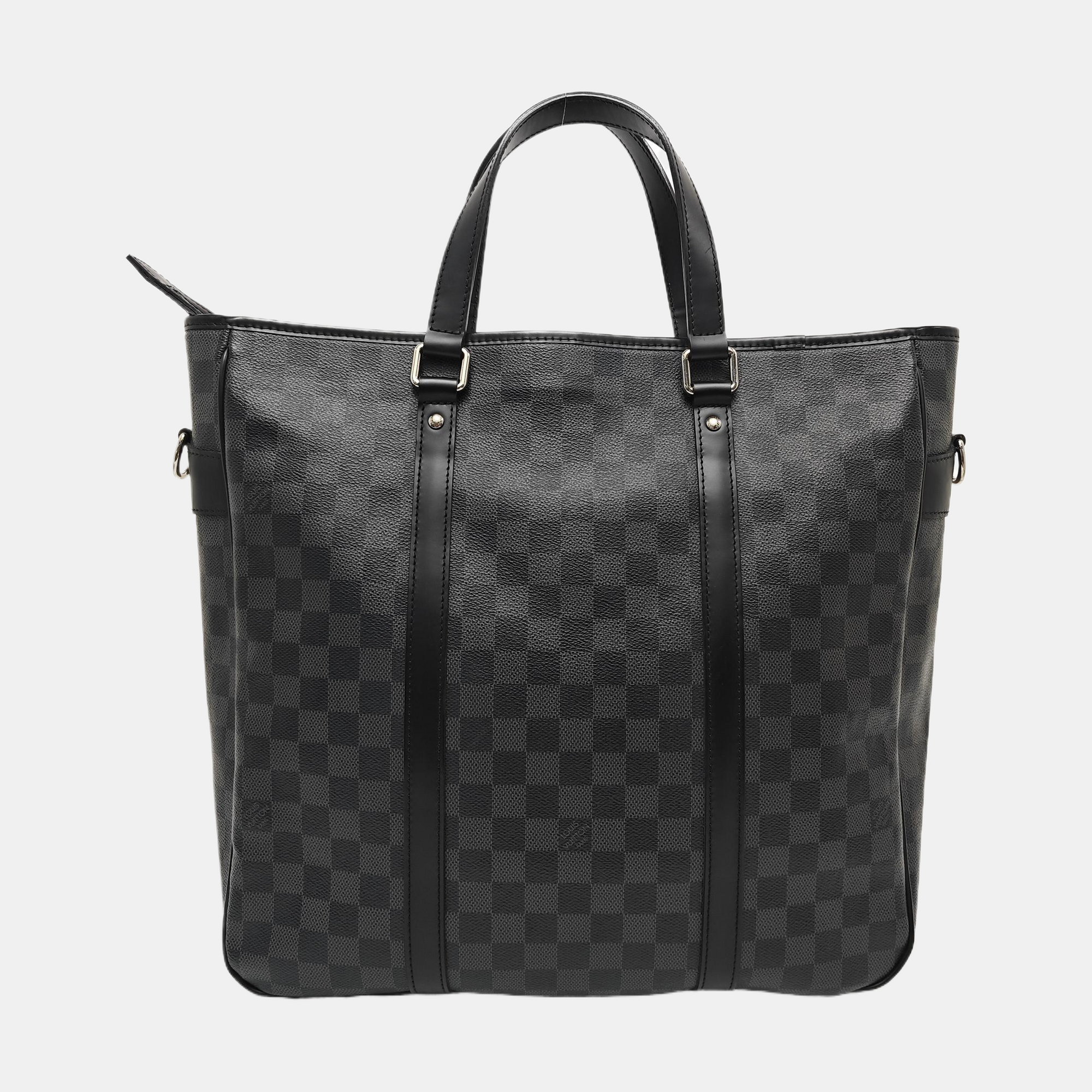 TADAO MM Damier Graphite Coated Canvas Gray