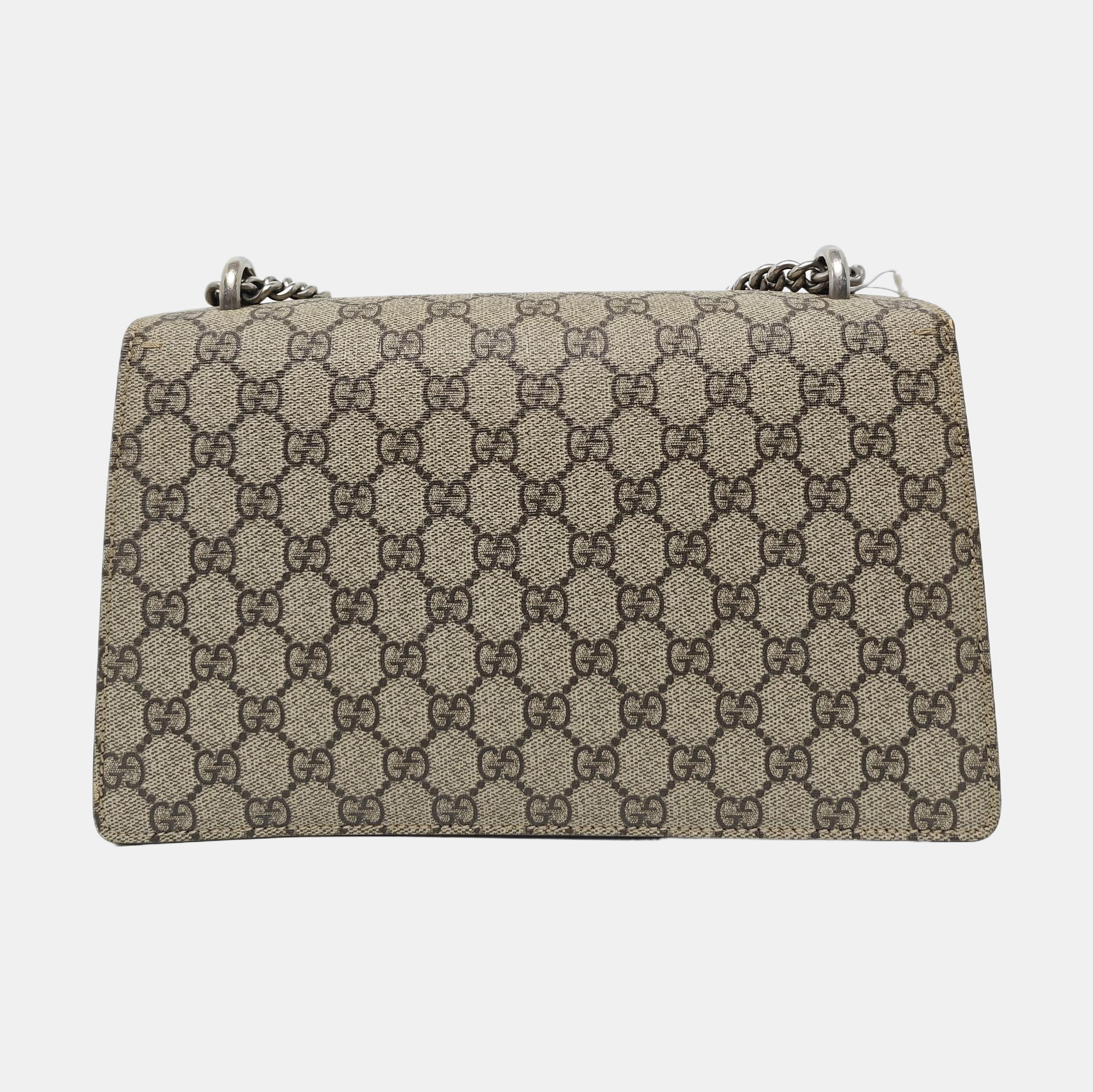 Dionysus Small Monogram Coated Canvas Beige