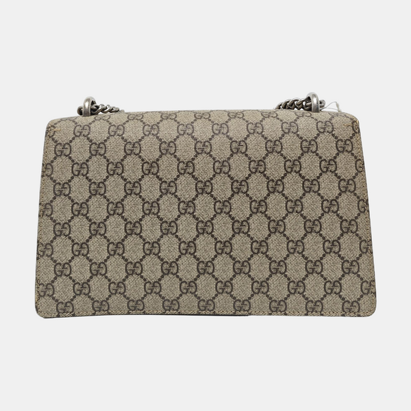 Dionysus Small Monogram Coated Canvas Beige