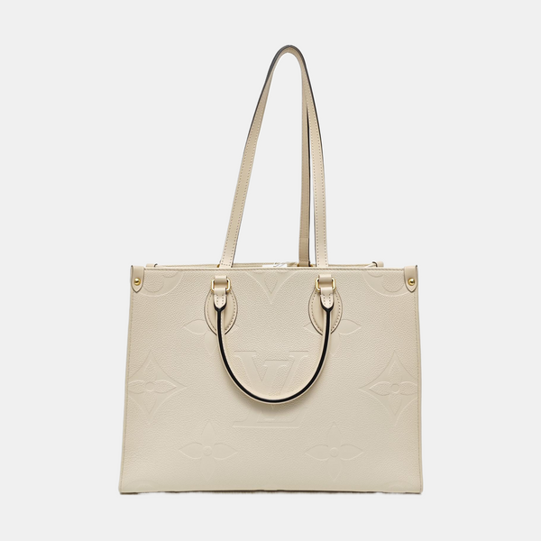 ONTHEGO MM Monogram Calfskin Beige