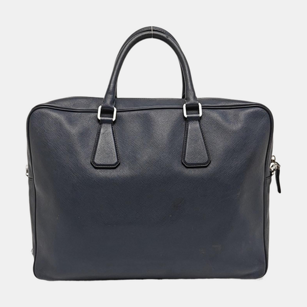 Saffiano Calfskin Top Handle Bag Blue