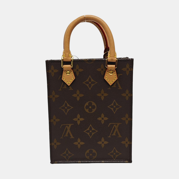 SAC PLAT Mini Monogram Coated Canvas Brown