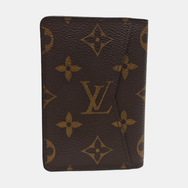 JAMES Monogram Coated Canvas Brown Card Holder