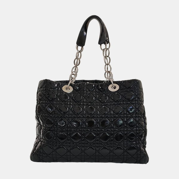 Dior Soft Cannage Patent Leather Black