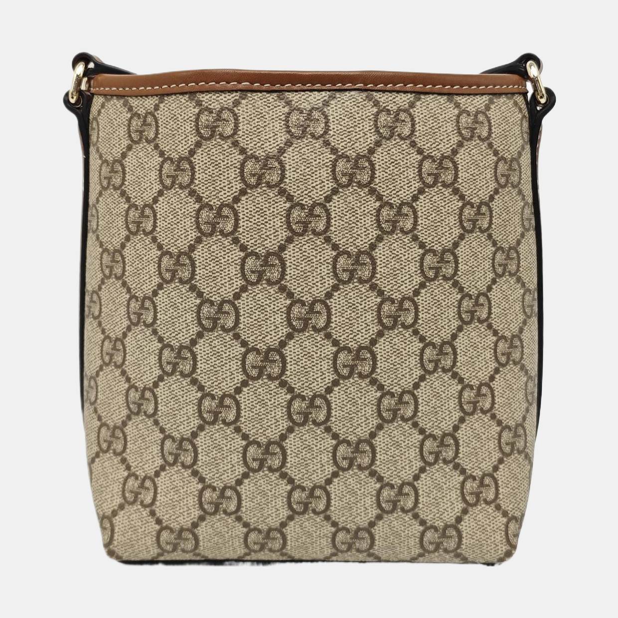 GG Emblem Monogram Coated Canvas Brown
