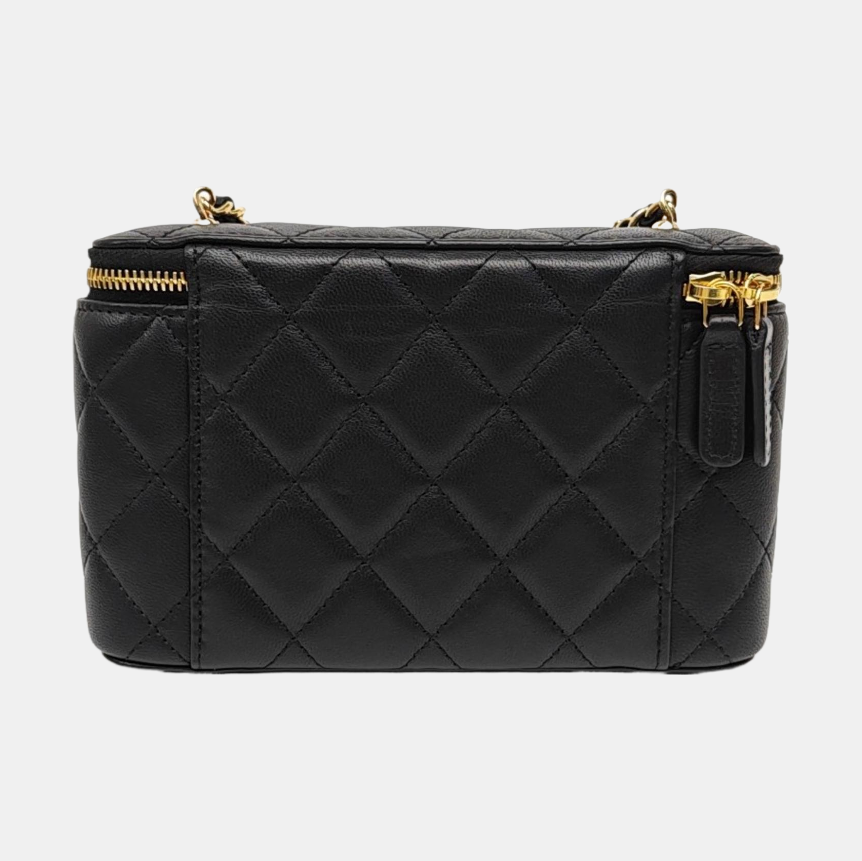 Quilted Lambskin Crossbody Bag Black