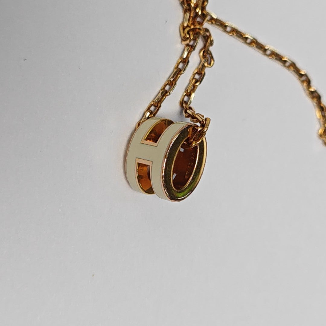 Pop H Metal Rose Gold Necklace