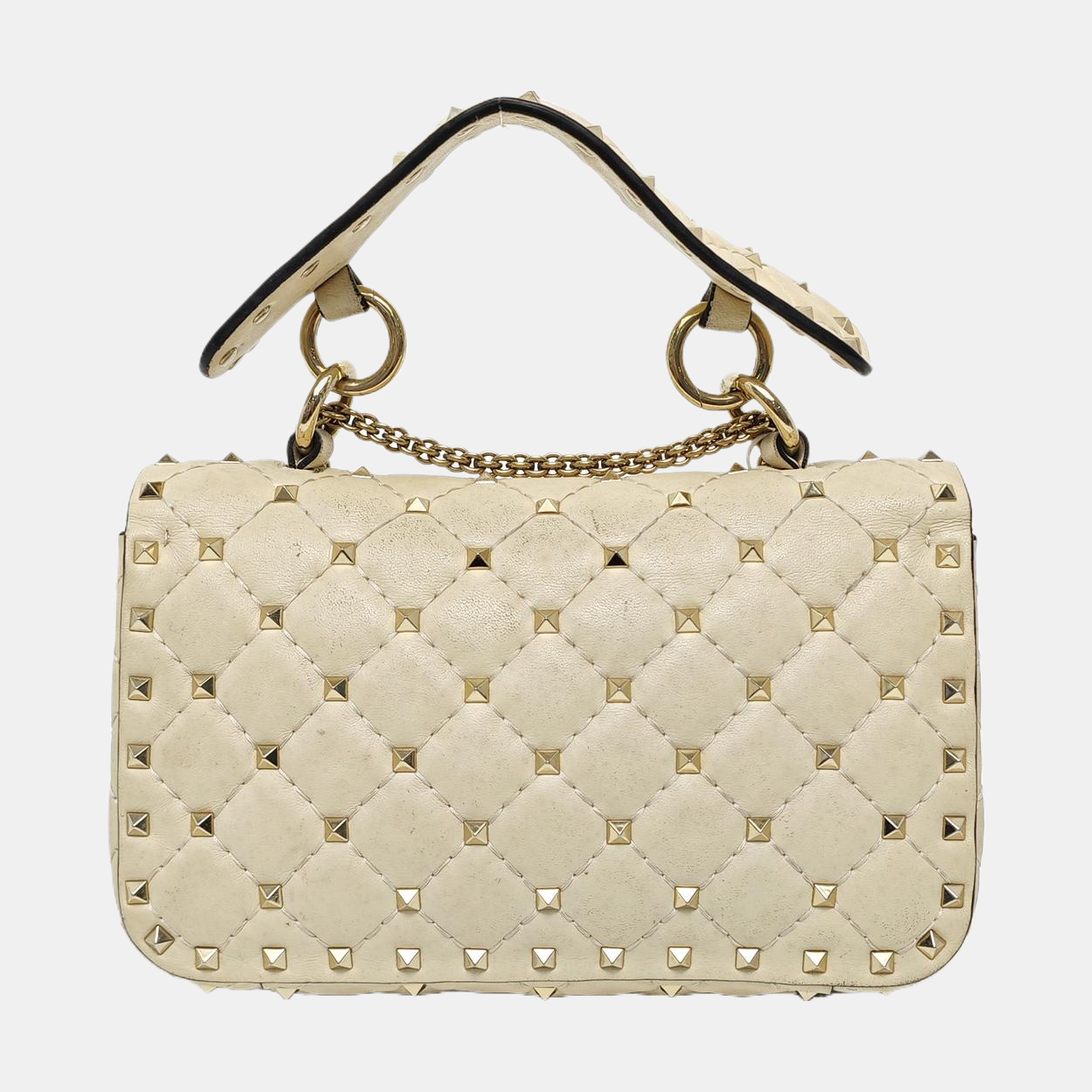 Spike Up Leather Beige