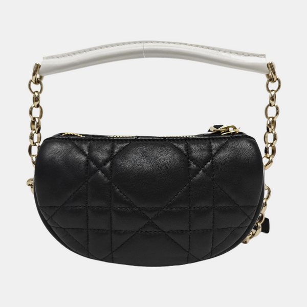 Vibe Super Mini Cannage Piel de Cordero Negra