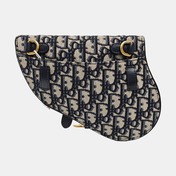 Saddle Mini Oblique Canvas Blue