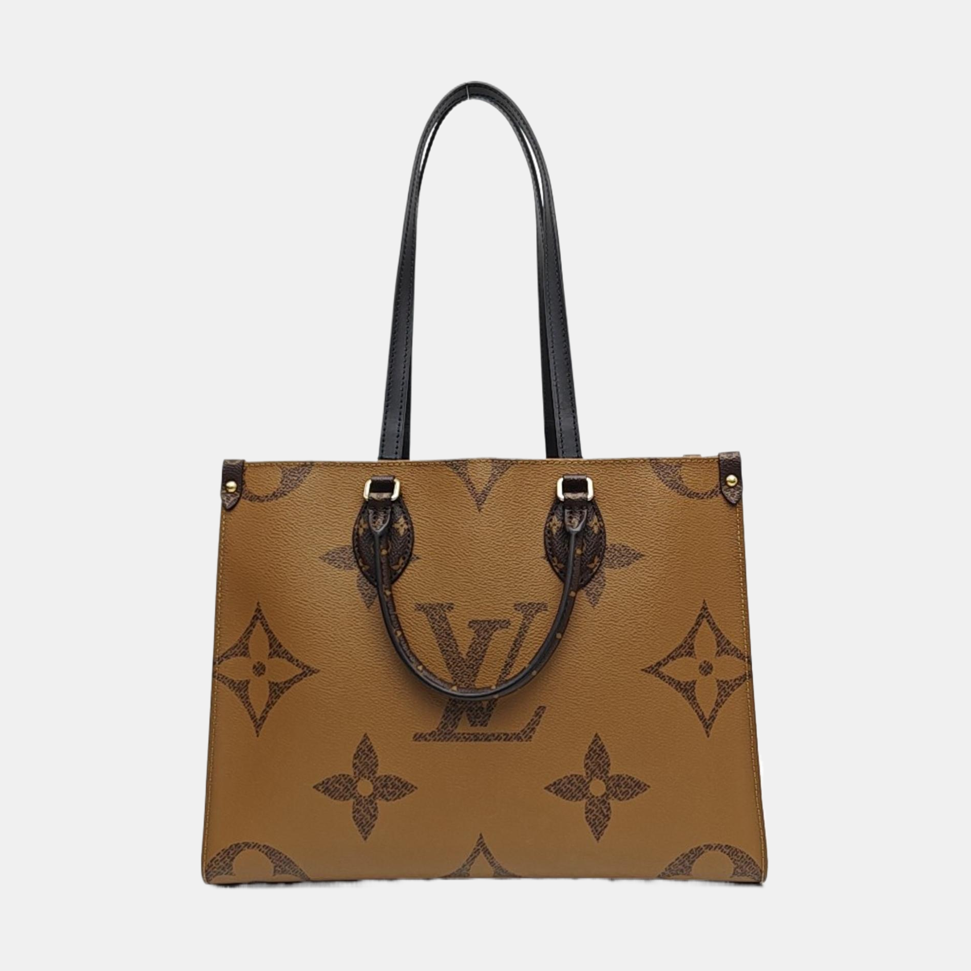 ONTHEGO MM Monogram Coated Canvas Brown