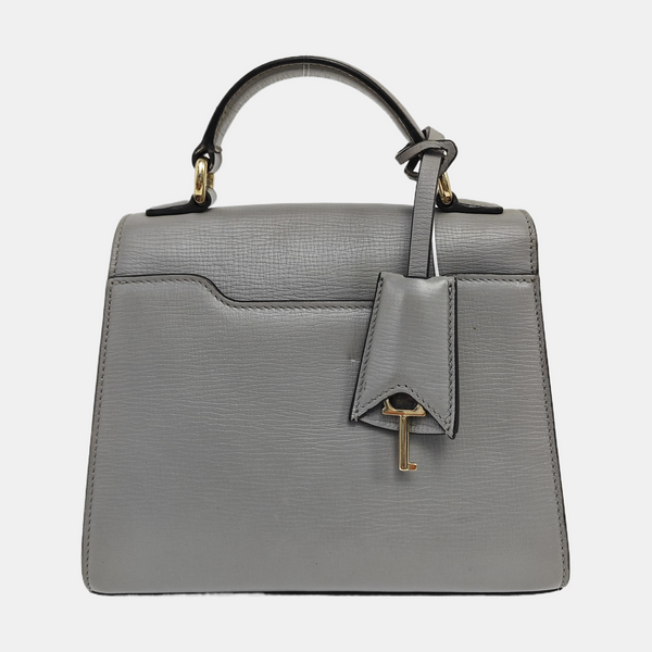 Calfskin Shoulder Bag Gray