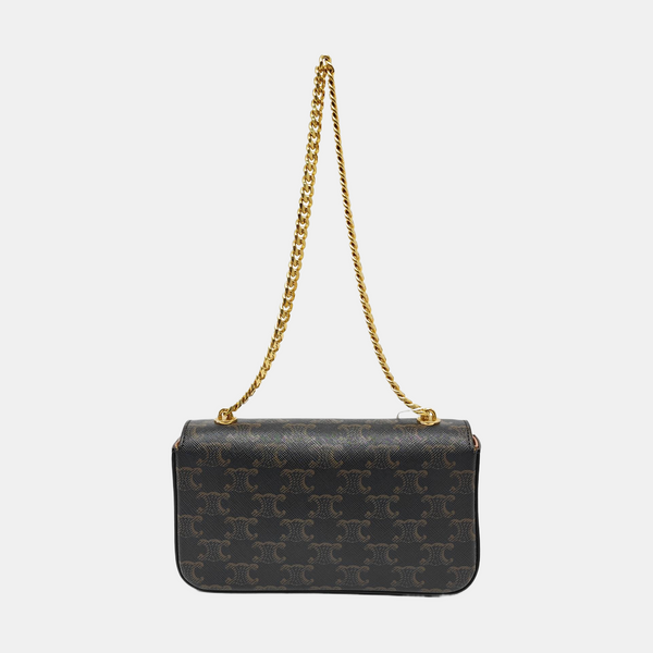 TRIOMPHE Small Coated Canvas Brown