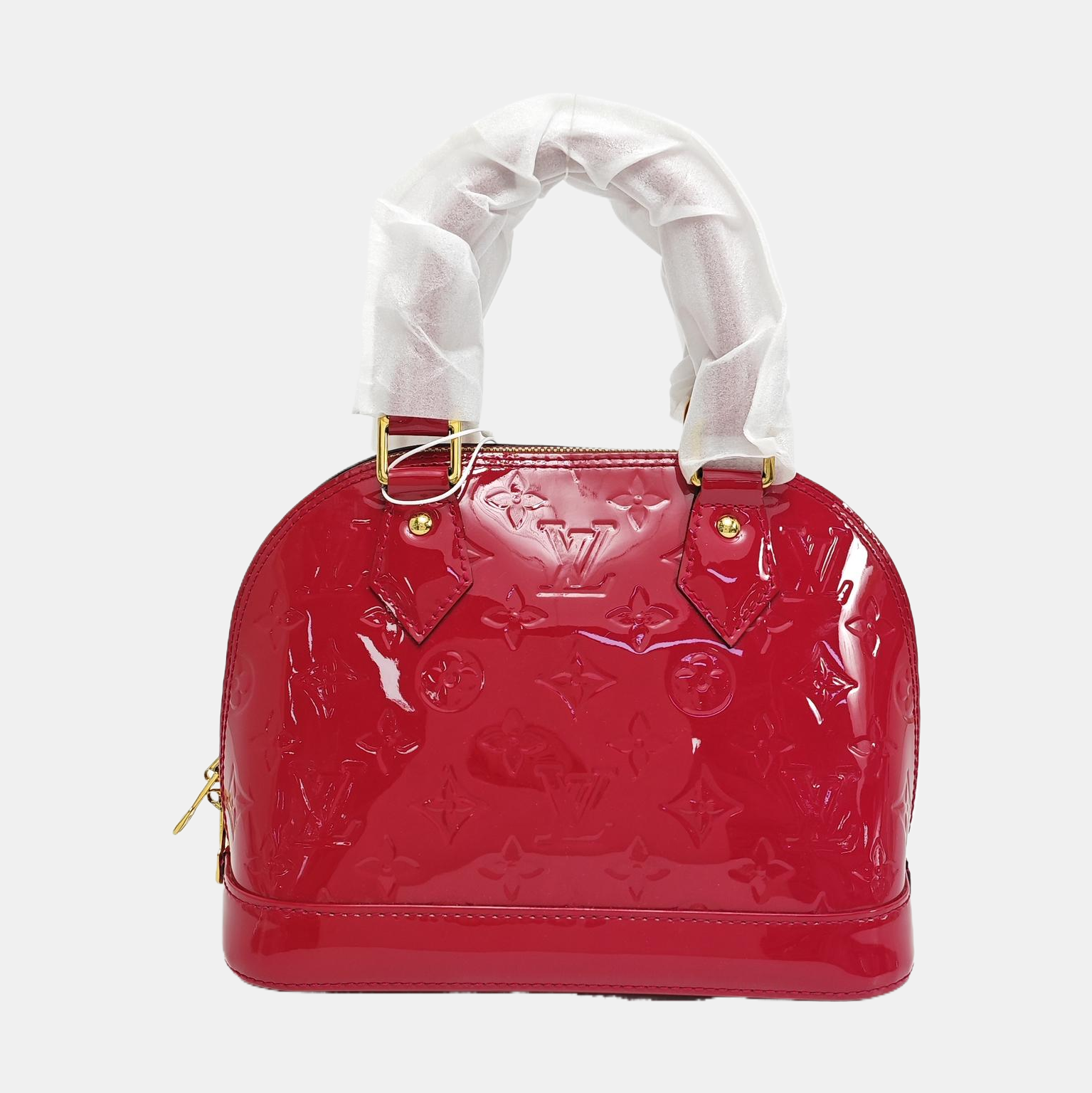 ALMA BB Monogram Patent Leather Red