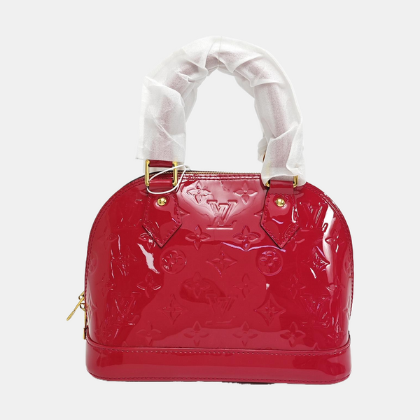 ALMA BB Monogram Patent Leather Red