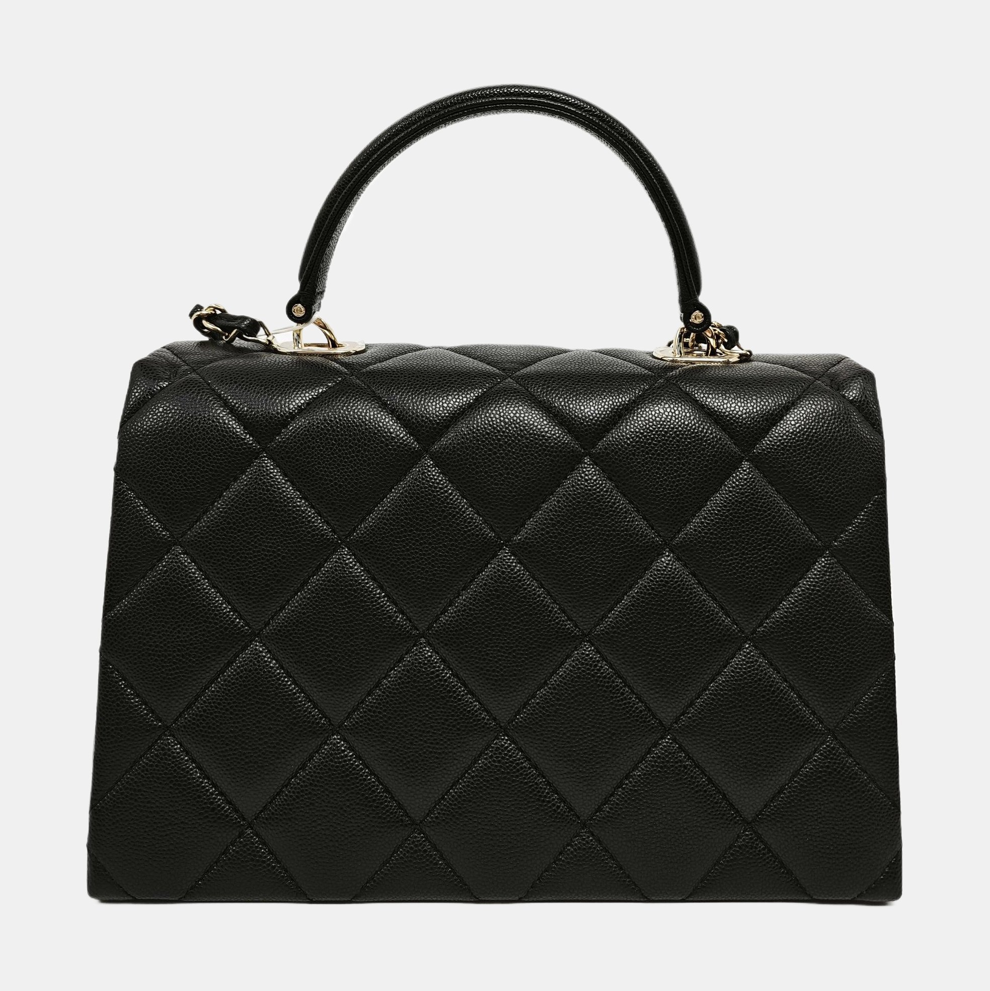 CLASSIC FLAP Quilted Grained Calfskin Black