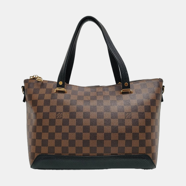 HYDE PARK Damier Ebene Coated Canvas Brown