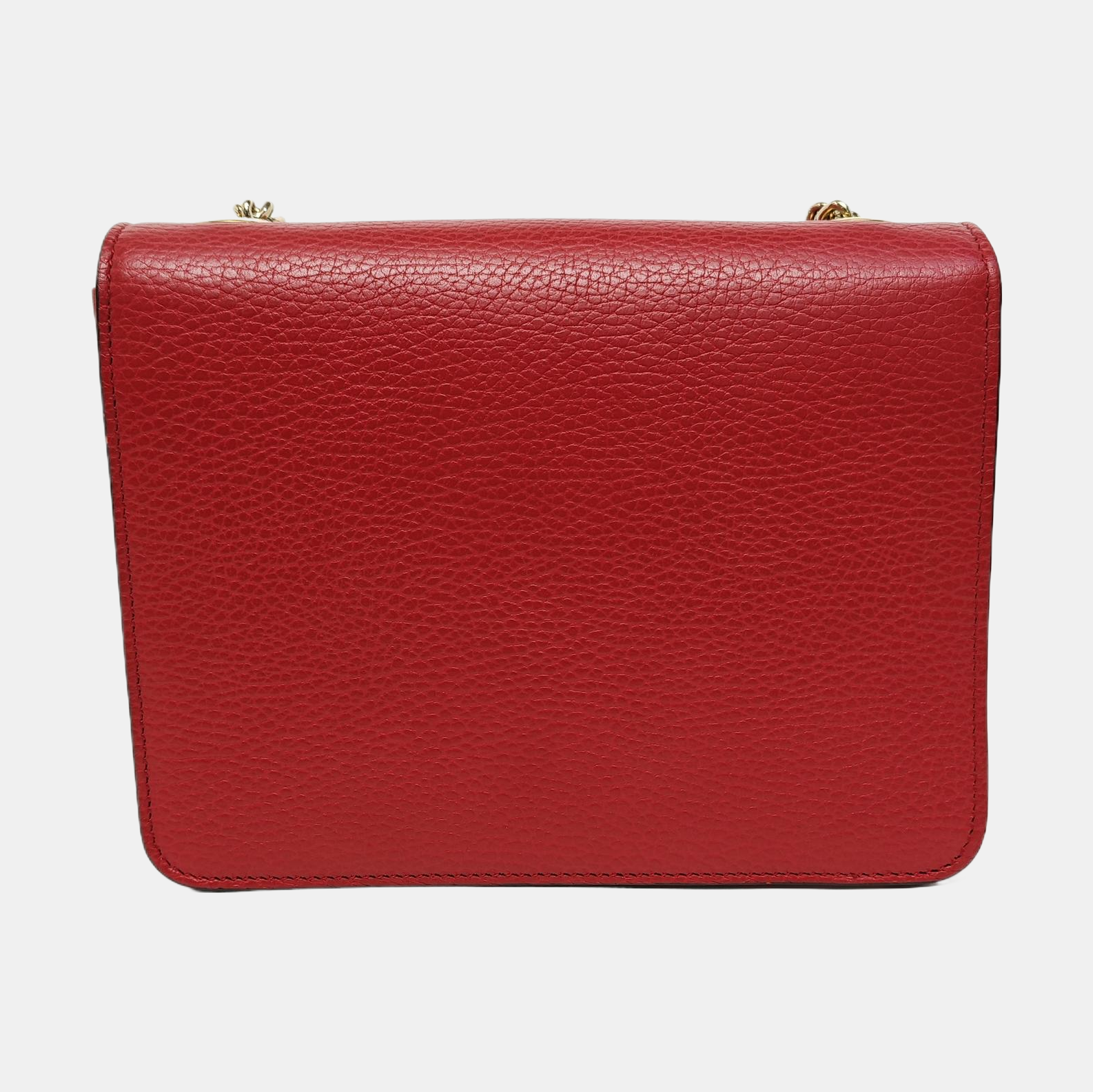 Interlocking G Small Calfskin Red