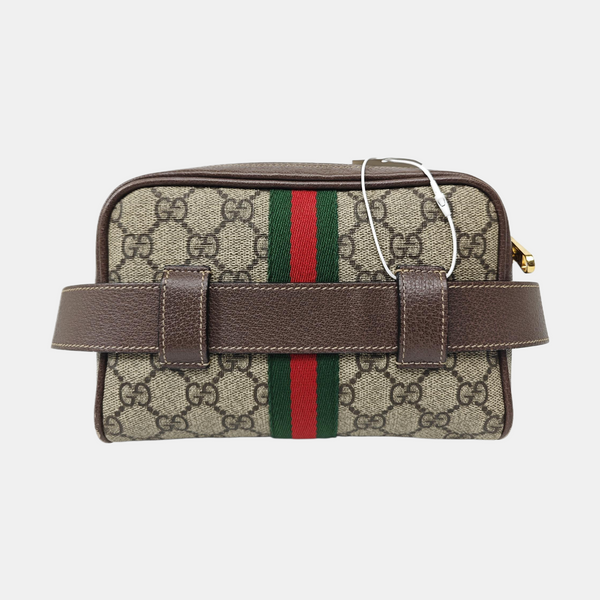 Ophidia Small Monogram Coated Canvas Beige
