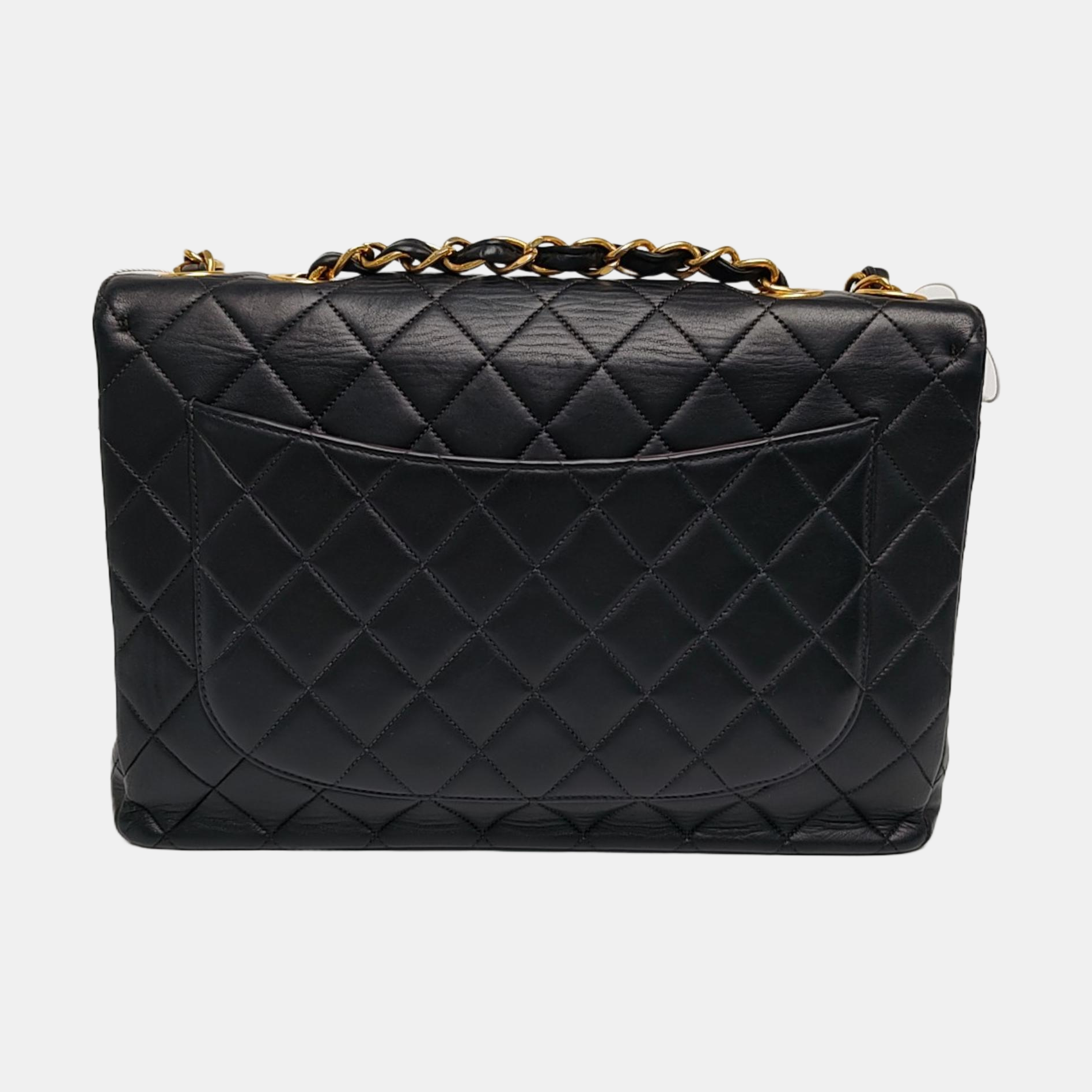 Large Quilted Lambskin Black