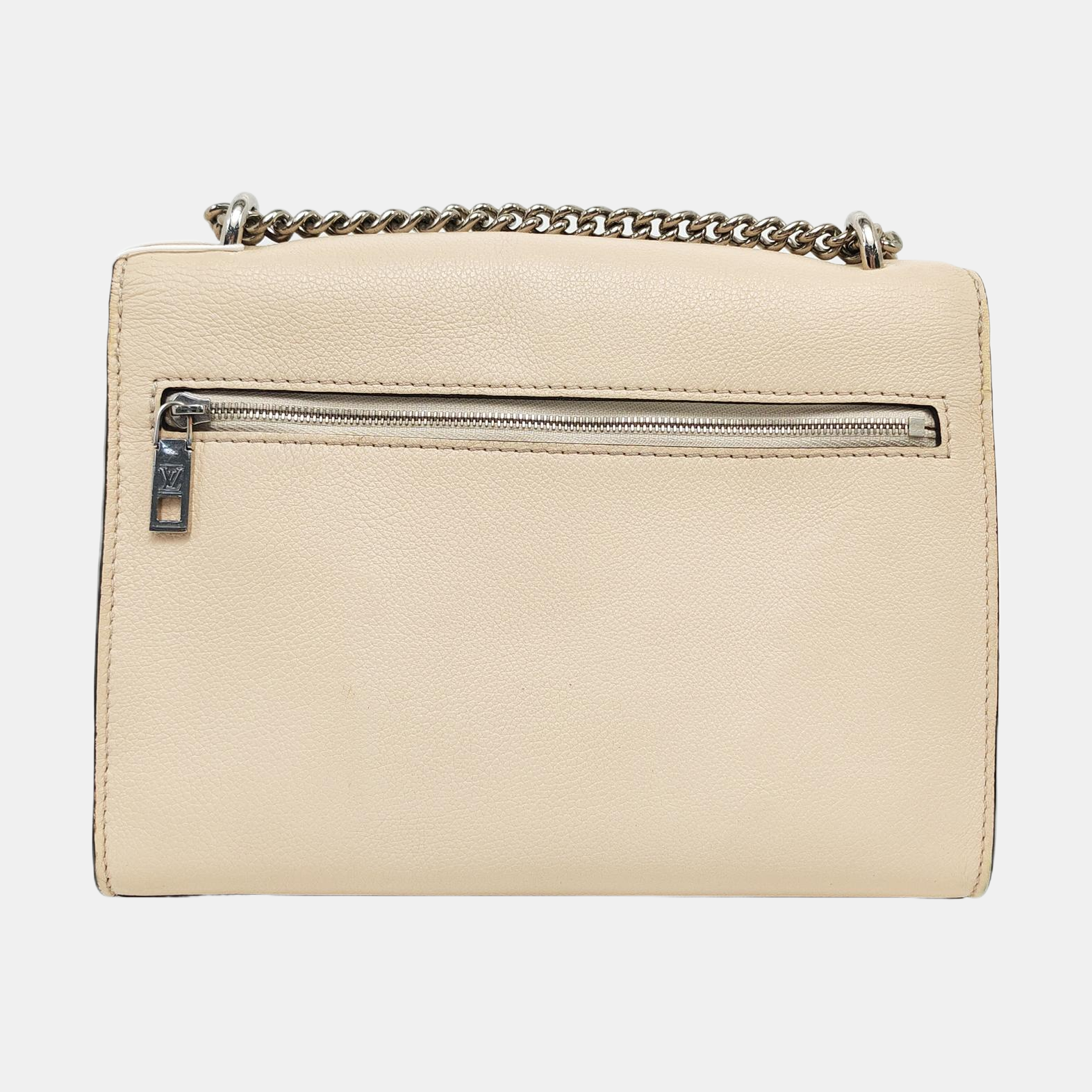 Authenticated pre-owned  LOCKME BB Calfskin Beige - Crossbody Bag at Looply