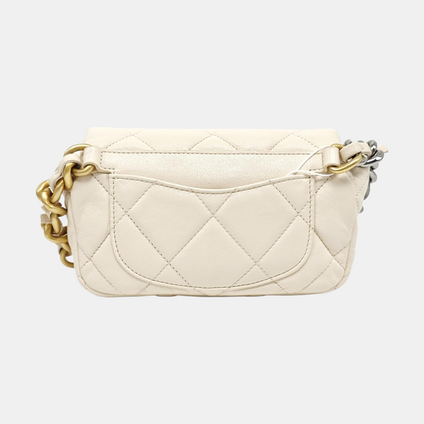 Quilted Lambskin White