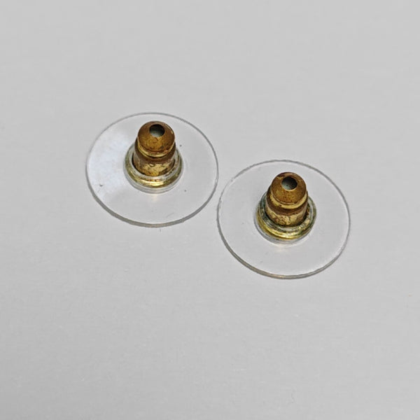 CC Logo Metal Gold Stud Earrings