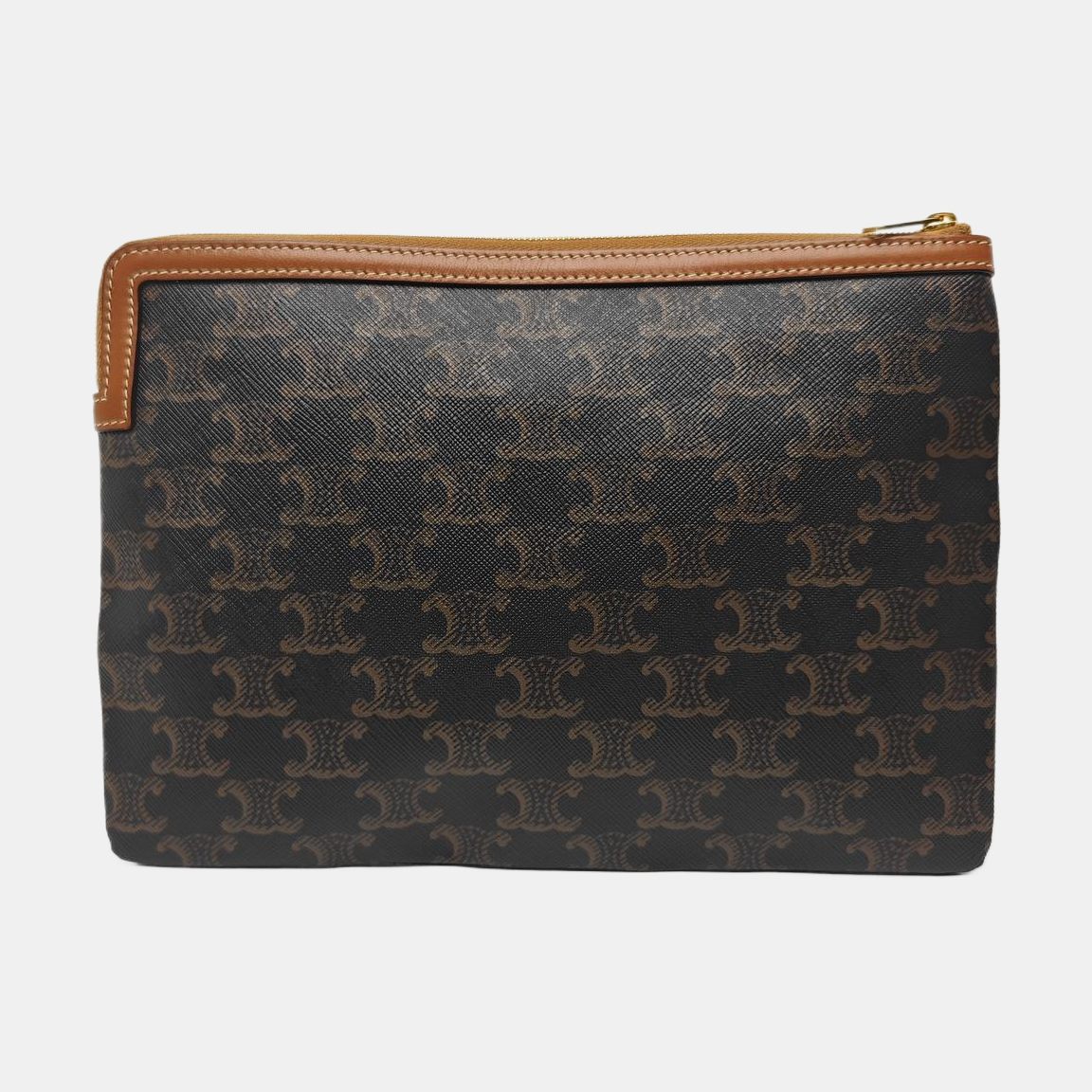 TRIOMPHE Small Coated Canvas Brown
