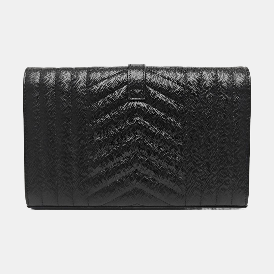 MONOGRAM Medium Chevron Calfskin Black