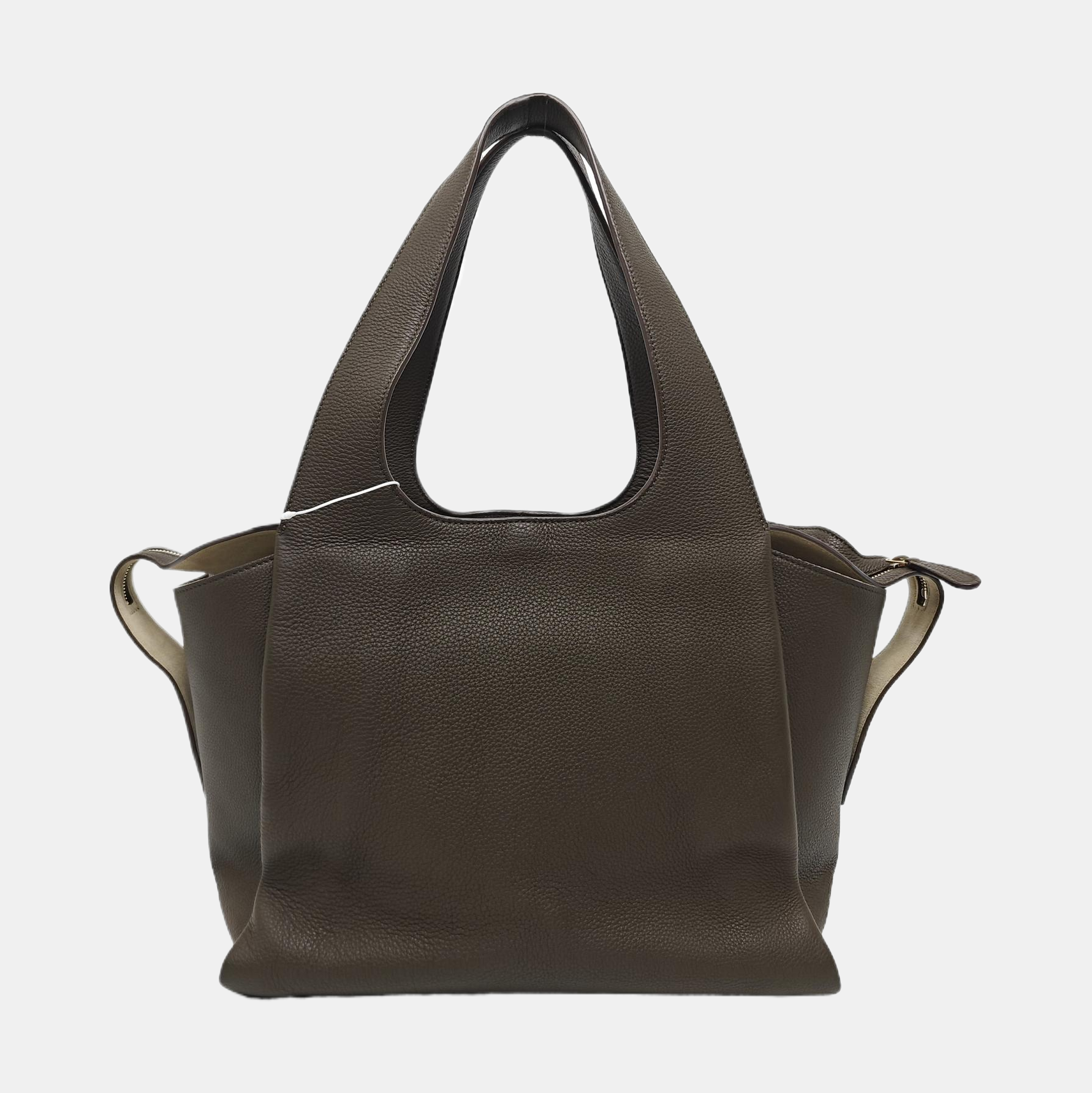 Calfskin Top Handle Bag Gray