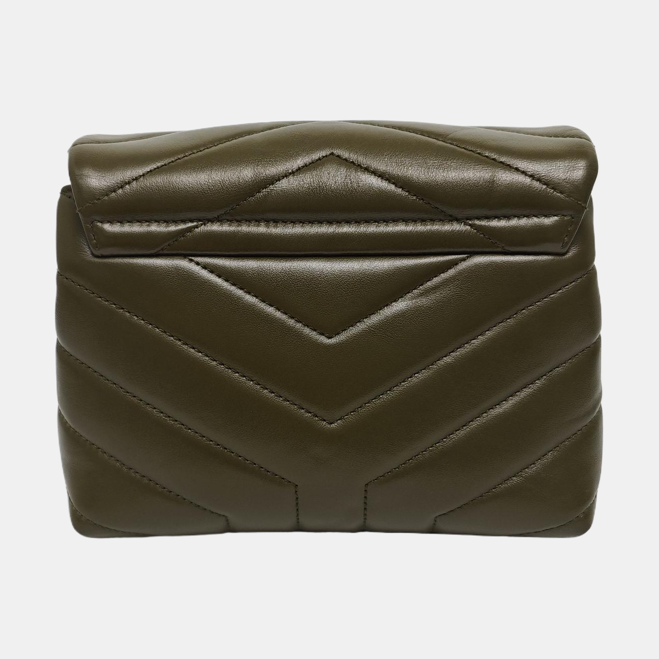 LOULOU Extra Small Chevron, Quilted Calfskin Green