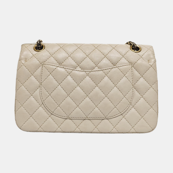 2.55 225 (small) Quilted Calfskin Beige