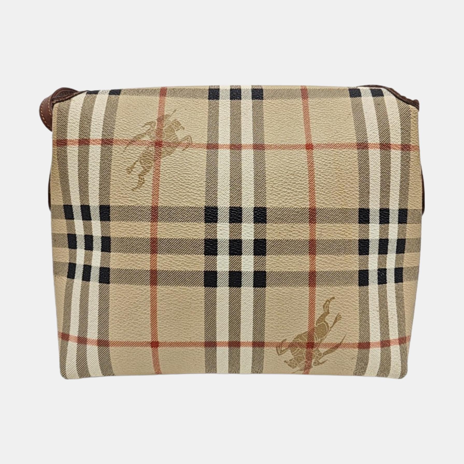 Coated Canvas Shoulder Bag Beige