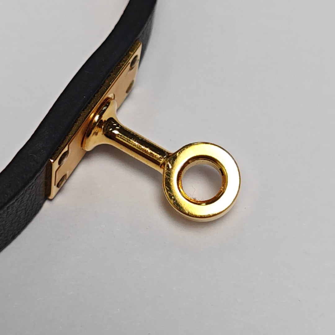 Kelly Gold Plated Black Bracelet